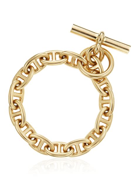 hermes chain bracelet gold|authentic hermes bracelet.